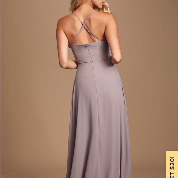 Lulus Meridith Dusty Lavender Ruffled Maxi Dress - Picture 3 of 5